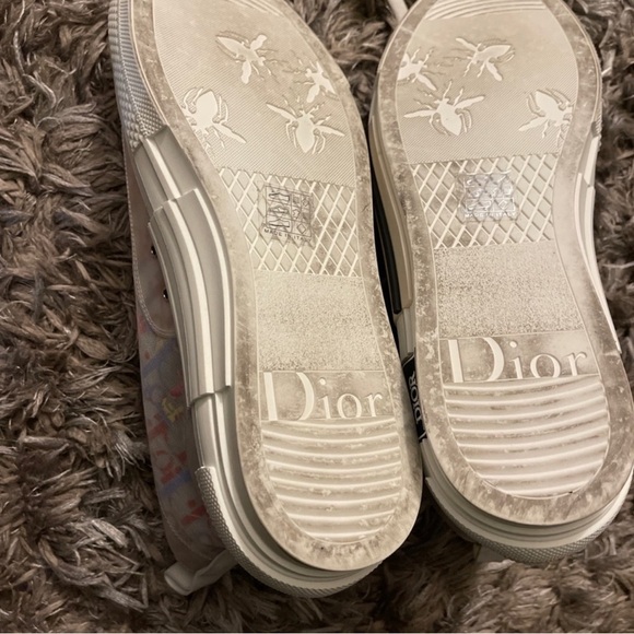 Dior B23 Mens High Top Multicolored Monogram Sneakers Kicks Shoes - Picture 9 of 13